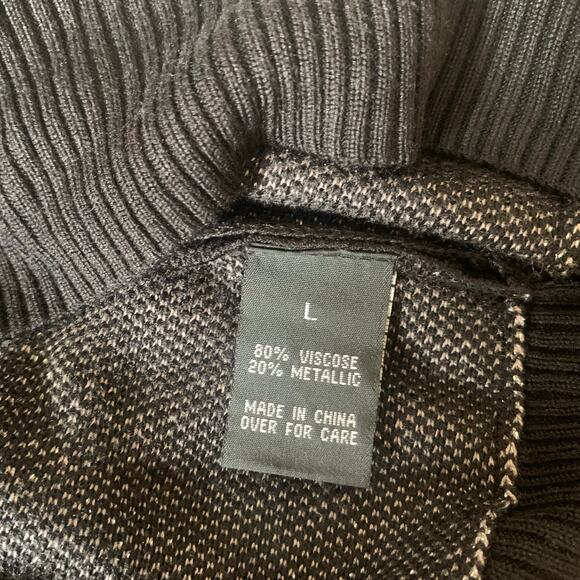 Alyx Holiday Three Quarter Sleeve Black & Gray Sweater Size Large New with tag - Picture 8 of 10